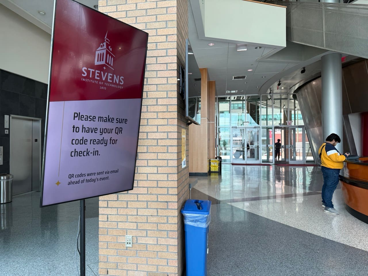 Event signage on a university campus